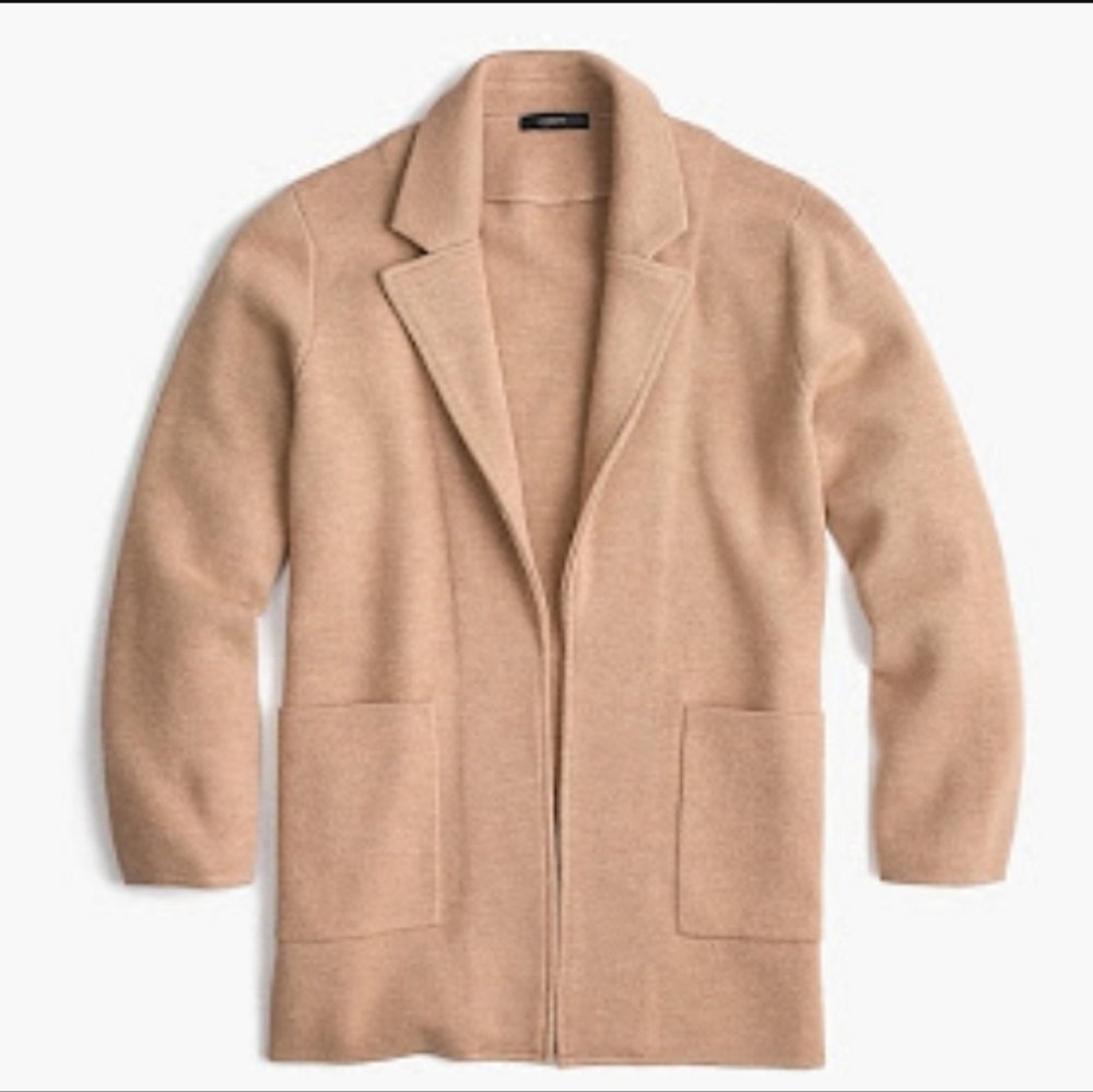 *NEW* J.Crew Sophie open-front sweater blazer in XXS camel